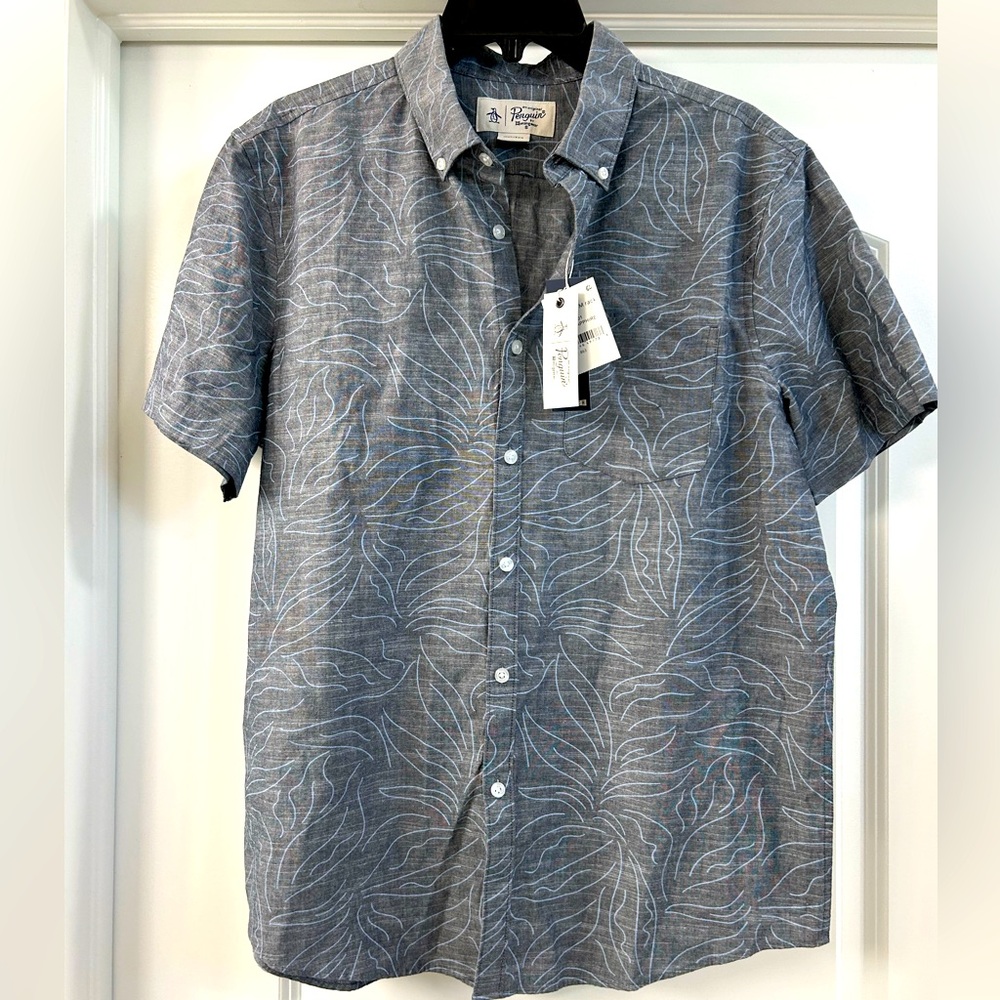 Penguin Men's Button Down Shirt, Size L, NWT